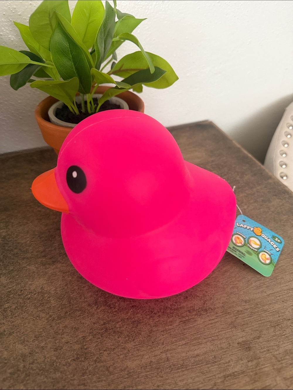 Pink Squish Stretch giant duck- Laffy Quacks viral